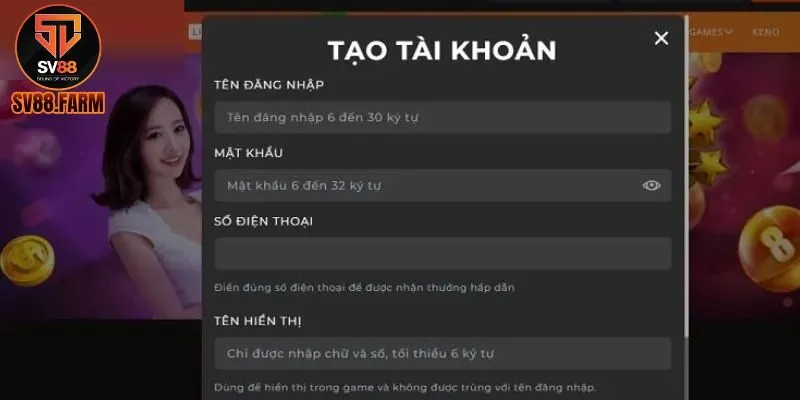 Hướng dẫn chi tiết các cách tạo tài khoản SV88 Hướng dẫn chi tiết các cách tạo tài khoản SV88Hướng dẫn chi tiết các cách tạo tài khoản SV88
