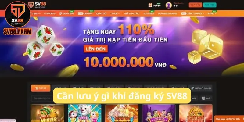 Khi đăng ký SV88 cần lưu ý gì? Khi đăng ký SV88 cần lưu ý gì?