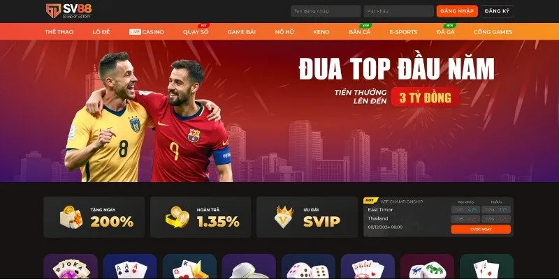Cá Cược Thể Thao Trực Tuyến Uy Tín Và Tiện Lợi Tại SV88 SV88 cung cấp đa dạng các thể thực cược thể thao